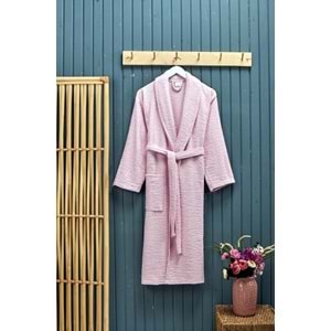 Polo Life Kutulu %100 Pamuk Tek Bornoz Şalyaka-A.Pembe (XL Beden)