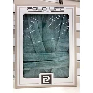 Polo Life Kutulu Bamboo Tek Bornoz Şalyaka-Yeşil (XL Beden)