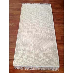 Pamuklu Cotton Kilim Çift Taraflı Yıkanabilir Dekoratif (80x150) - Sarı v2