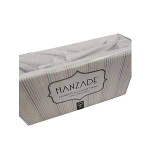 Hanzade %100 Pamuk Penye Lastikli Çift Kişilik Çarşaf Seti (160x200+30) - Beyaz