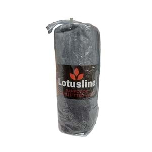 Lotusline Ranforce Fitted Lastikli Battal Çift Kişilik Çarşaf Seti (180x200+30)-Koyu Gri