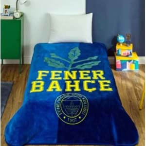 Taç Taraftar Lisanslı Tek Kişilik Battaniye (160x220)-FENERBAHÇE PALAMUT LOGO