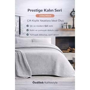 Özdilek Prestige Kalın Embos Çift Kişilik Battaniye (220x240)-Gri Yeni
