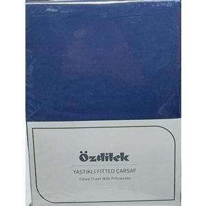 Özdilek Colourist Fitted Lastikli Tek Kişilik Çarşaf Seti (100x200)-Pasifik Mavi