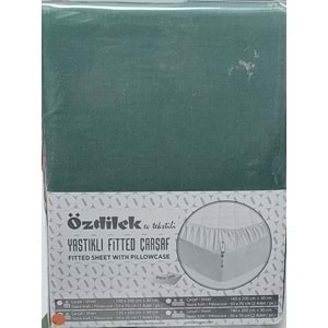 Özdilek Colourist Fitted Lastikli Tek Kişilik Battal Çarşaf Seti (120x200)-Zümrüt Yeşili
