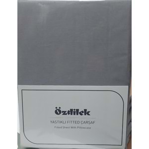 Özdilek Colourist Fitted Lastikli Çift Kişilik Çarşaf Seti (160x200)-Silver Gri