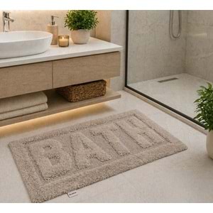 Özdilek Tufting Bath Su Emici Banyo Paspası (50x80)-K.Bej