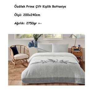 Özdilek Prime -Helecho Gri- Çift Kişilik Battaniye (200x240)