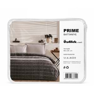 Özdilek Prime -Masculine Plate K.Gri- Tek Kişilik Battaniye (155x215)