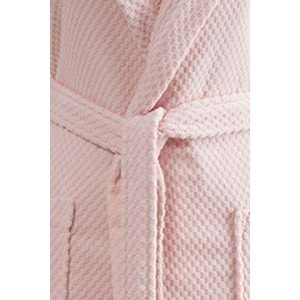 Özdilek Tek Bornoz Kapşonlu Kadife Pamuk-Bright Pembe (L Beden)