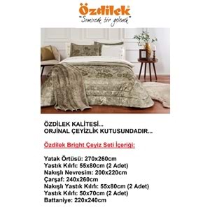 Özdilek Premium 10 Parça Çift Kişilik Çeyiz Seti-Bright Bej