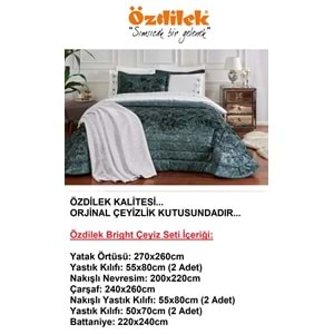 Özdilek Premium 10 Parça Çift Kişilik Çeyiz Seti-Bright İndigo