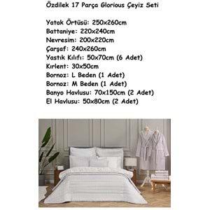 Özdilek 17 Parça -Glorious Krem- Çeyiz Seti