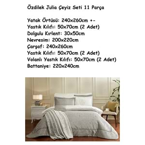 Özdilek 11 Parça -Julia Bej- Çeyiz Seti