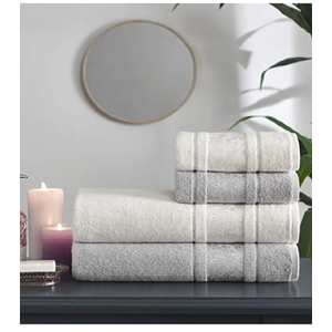 Özdilek 4 Parça Best Hamam Seti, Banyo Havlu Takımı Camellıa Gri -krem