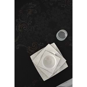 Jumbo Jakar Siyah Sıvı Geçirmez Kumaş Pano 4-6 Kişilik Masa Örtüsü (140x180)