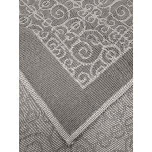 Pamuklu Bukle Lüks Kilim (140x200)-Spiral Gri