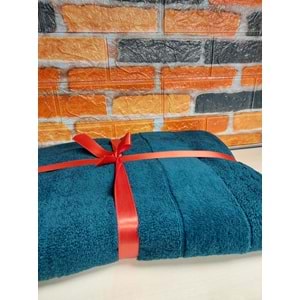 Özdilek Svv Border Büyük Boy Banyo Havlusu (89x173) - Dark Teal (Koyu Turkuaz)