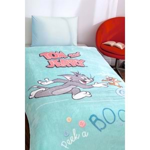 Özdilek Lisanslı -Tom ve Jerry Mavi- Tek Kişilik Çocuk Battaniye (150x200)