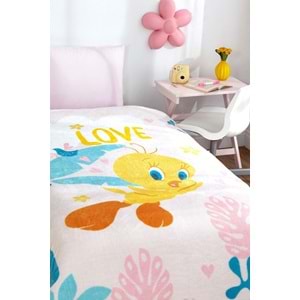 Özdilek Lisanslı -Tweety- Tek Kişilik Çocuk Battaniye (150x200)