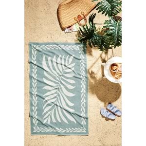 Özdilek Boho Leaf Plaj Havlusu (90x150)-Yeşil