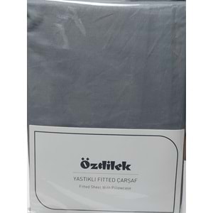 Özdilek Colourist Fitted Lastikli Tek Kişilik Çarşaf Seti (100x200)-Kül Gri
