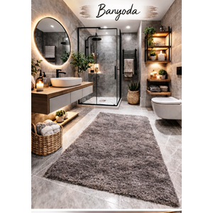 Giz Home Tilda Uzun Tüylü Post Halı (75x200)-K.Kahve