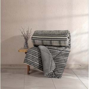 Cotton Box Velvet -Timbre Antrasit- Tek Kişilik Yorgan Çift Taraflı (155x215)