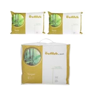 Özdilek 1 Adet Bambu Yorgan + 2 Adet Bambu Yastık (Çift Kişilik Set)