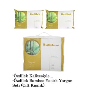 Özdilek 1 Adet Bambu Yorgan + 2 Adet Bambu Yastık (Çift Kişilik Set)