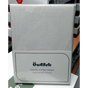Özdilek Colourist Fitted Lastikli Tek Kişilik Battal Çarşaf Seti (120x200)-Vanilya