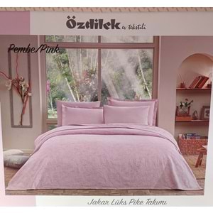 Özdilek Rf -Pembe- Jakar Lux (Z) Çift Kişilik Pike Takımı (4 Yastık Kılıflı)
