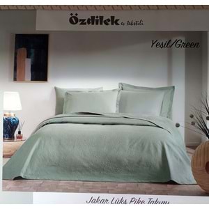 Özdilek Rf -Yeşil- Jakar Lux KM (Z) Çift Kişilik Pike Takımı (4 Yastık Kılıflı)