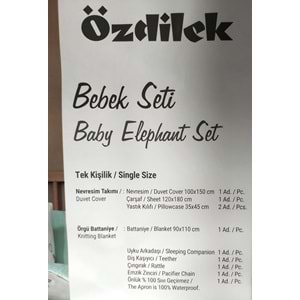 Özdilek 10 Parça Müslin Bebek Seti (Önlüklü)-Monkey Bej