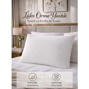 2li Dolgulu Lüks Örme Yastık (50x70)