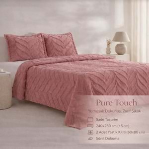 Alya -Decorose- 3 Parça Şönil Sakallı Çift Kişilik Pike Yatak Örtüsü Seti (240x250)