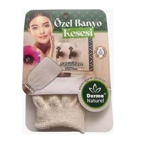 Derma Naturel Özel banyo kesesi Beyaz MS 34 2 li set