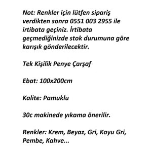 Sefa Lastikli Tek Kişilik Penye Çarşaf (100x200)-Asorti