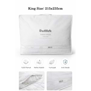 Özdilek King Size Battal Doğal %100 Pamuk Yorgan (215x235)
