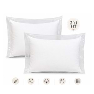 Özdilek 2Lİ PAKET Ranforce (%100 Pamuk Kumaş) Silikon Bebek Yastığı (35x45)