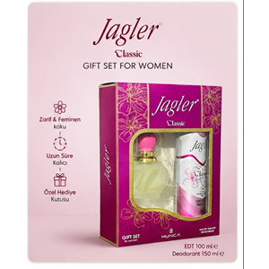 Jagler Parfüm Seti Kadın / For Women 60ML Pearl + 150ML Deodorant (pembe )