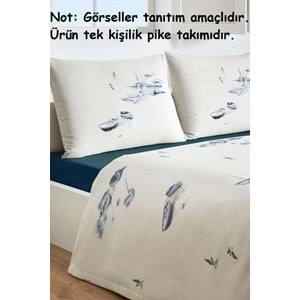 Özdilek Rf -Rowboat Mavi- Tek Kişilik Pike Takımı