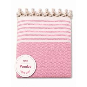 Pamuklu Kaymaz Hasır Dokuma Koltuk Örtüsü (180x220) - Pembe