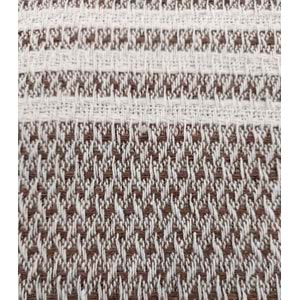 Pamuklu Kaymaz Hasır Dokuma Maxi Boy Kolları Örten Koltuk Örtüsü (180x310) - Kahverengi