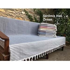 Pamuklu Kaymaz Hasır Dokuma Kolsuz Takım Koltuk Örtüsü (3+3+1+1)