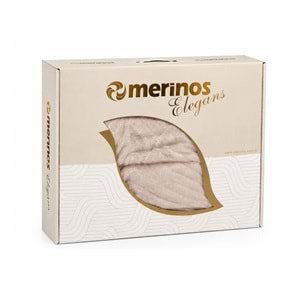 Merinos Elegans Kalın Embos Tek Kişilik Kutulu Battaniye (160x220) - Köpük