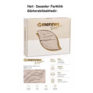 Merinos Elegans Kalın Embos Tek Kişilik Kutulu Battaniye (160x220) - Köpük