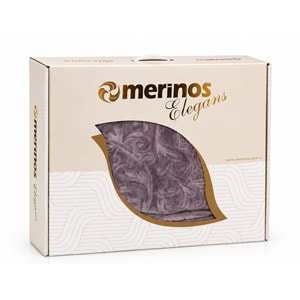 Merinos Elegans Kalın Embos Tek Kişilik Kutulu Battaniye (160x220) - Kül Moru