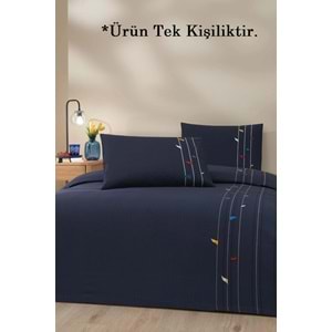 Özdilek Rf -Foreshore Lacivert- Lastikli Çarşaflı Tek Kişilik Pike Takımı