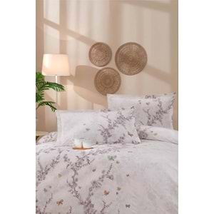 Özdilek Ranforce -Bloomlight Yeşil- Battal Boy (King Size) Çift Kişilik Nevresim Takımı